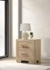 Coaster Fine Furniture 223112 Arielle - 2-Drawer Bedroom Nightstand With Casters - Light Oak
