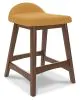 Ashley Furniture D615-424 Ashley Furniture D615-424 Lyncott - Upholstered Barstool (Set of 2) - Mustard / Brown