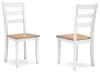 Ashley Furniture D398/15/01(2) Ashley Furniture D398/15/01(2) Gesthaven - 5 Pc. - Round Dining Room Drop Leaf Table, 4 Side Chairs - Natural / White