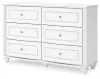Ashley Furniture PCB1819-21 Kozlani - Six Drawer Dresser - White