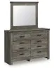 Ashley Furniture B4480/21/26/48/85/84/50/B100-12 Frandern - 7 Pc. - Dresser, Mirror, Dressing Chest, Full Bookcase Panel Bed With Storage - Gray