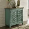 Liberty Furniture 2011-AC3836 Liberty Furniture 2011-AC3836 Kensington - 2 Door Accent Cabinet - Turquoise / Worn Wood Tone