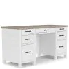 Riverside Furniture 28631 Finn - Executive Desk - White