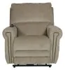 Jackson Furniture Industries 764862-1724/16 Warner - Power Headrest With Lumbar Power Lay Flat Recliner - Putty
