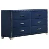 CoasterEveryday 223371Q-S5 Melody - 5 Piece Queen Bedroom Set - Pacific Blue