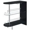 CoasterEssence 101063 Adolfo - Rectangular 2-Tier Home Bar Table - Black High Gloss
