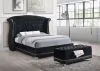 CoasterElevations 300643KE Barzini - Upholstered Eastern King Wingback Bed - Black