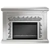CoasterElevations 991048 Gilmore - Mirrored Freestanding Electric Fireplace - Silver