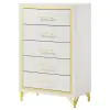Coaster Fine Furniture 224735 Lucia - 5-Drawer Bedroom Chest - White