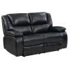 Coaster Fine Furniture 610244-S2 Camila - 2 Piece Upholstered Motion Reclining Sofa Set - Black