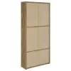 Coaster Fine Furniture 953479 Hawthorne - 4-Shelf Glass Door Tall Cabinet With Drawers - Mango