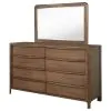 Coaster Fine Furniture 223323M Maderia - 8-Drawer Dresser And Mirror - Walnut