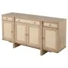 Coaster Fine Furniture 109385 Kailani - 4-Door Cane Sideboard Buffet Cabinet - Beige Oak