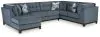 Benchcraft® 33003S1 Benchcraft® 33003S1 Maxon Place - 3-Piece Sectional With Laf Corner Chaise - Navy