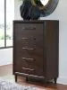 Benchcraft® B611-46 Dantenton - Five Drawer Chest - Merlot