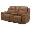 Liberty Furniture 7018BU-23P Callihan - Loveseat With Console P3 & ZW - York Butternut