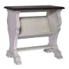 Liberty Furniture 455W-OT1022 Abbey Road - Library Chair Side Table - Porcelain White / Churchill Brown