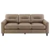 Coaster Fine Furniture 504667 Scotland - Faux Leather Upholstered Track Arm Sofa - Brown