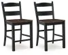 Ashley Furniture D546/23T/23B/724 Valebeck - 4 Pc. - Counter Height Dining Table, 2 Barstools - Multi