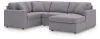 Ashley Furniture 92104S65 Ashley Furniture 92104S65 Modmax - 4-Piece Sectional With Raf Corner Chaise, With Laf Corner Chair - Granite