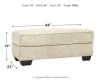 Ashley Furniture 9620514 Monaghan - Ottoman - Sandstone