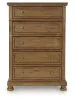Ashley Furniture PCB779-46 Feddinger - Five Drawer Chest - Medium Brown