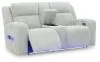 Ashley Furniture PC6420318 Ashley Furniture PC6420318 Forest Lake - Power Reclining Loveseat With Console / Adj Headrest - Alloy