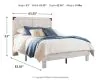 Ashley Furniture EB4121/131/157/113/191(2) Ashley Furniture EB4121/131/157/113/191(2) Shawburn - 5 Piece - Dresser, Queen Panel Platform Bed, 2 Nightstands - White / Black / Gray
