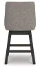 Ashley Furniture D618-224 Neymorton - Upholstered Swivel Barstool (Set of 2) - Dark Grayish Brown