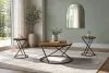 New Classic T1811-3P-WHT Emery - 3 Piece Occasional Set (1 Coffee & 2 End Tables) - White / Black