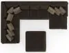 Jackson Furniture Industries 4376/62/76/30/28-49 Mammoth - 3 Piece Sectional With Cocktail Ottoman (RSF Chaise) - Chocolate