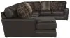 Jackson Furniture Industries 4378/72/75/30-09 Jackson Furniture Industries 4378/72/75/30-09 Denali - 3 Piece Italian Leather Match Sectional With LSF Chaise And 12 Included Accent Pillows - Chocolate