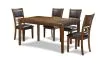 New Classic D1701-160-BRN New Classic D1701-160-BRN Gia - 5 Piece Dining Set (Table & 4 Chairs) - Brown - Wood