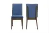 New Classic D7185B-20-BLU New Classic D7185B-20-BLU Maggie - Dining Chair With Cushion (Set of 2) - Blue / Walnut