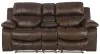 Jackson Furniture Industries 4999-1268/09-3068/09 Positano - Top Grain Italian Leather Reclining Console Loveseat - Cocoa