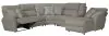 Jackson Furniture Industries 626/14/16/18/19/15/13-46 Jackson Furniture Industries 626/14/16/18/19/15/13-46 McPherson - 6 Piece Power Reclining Sectional With Lay-Back RSF Chaise And 2 Lay-Flat Reclining Seats - Beige