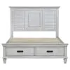 CoasterEssence 205330KE-S4 Franco - 4 Piece King Bedroom Set - Distressed White