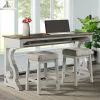 Intercon DK-TA-7622-RFO-C Drake - Sofa Bar Table - Rustic White / French Oak