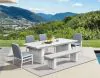 Intercon NS-CH-1564B-BUF-C Nash - Outdoor Dining Bench - Buff