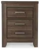Ashley Furniture B251-92 Juararo - Two Drawer Night Stand - Dark Brown