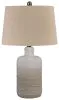 Ashley Furniture L121854 Marnina - Ceramic Table Lamp (Set of 2) - Taupe