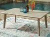 Ashley Furniture PCP690-625 Cliff Trails - Rectangle Dining Table With Umbrella Option - Beige