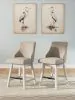 Ashley Furniture D642-324 Robbinsdale - Upholstered Swivel Curved Back Barstool (Set of 2) - Antique White
