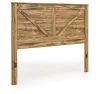 Ashley Furniture PCB1580-58 Maystonna - King Crossbuck Panel Headboard - Brown