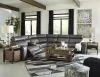 Ashley Furniture 55203S2 Ashley Furniture 55203S2 Samperstone - Zero Wall Recliners With Console 6 Pc Sectional - Gray