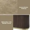 ACME DN07000 ACME DN07000 Clayten - Dining Table With Natural Marble Top - Natural Top & Brown Oak