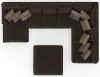 Jackson Furniture Industries 4376/72/75/30/28-49 Jackson Furniture Industries 4376/72/75/30/28-49 Mammoth - 3 Piece Sectional With Cocktail Ottoman (LSF Chaise) - Chocolate