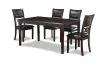 New Classic D1701-160-EBY New Classic D1701-160-EBY Gia - 5 Piece Dining Set (Table & 4 Chairs) - Ebony