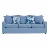 New Classic U1270-30-BLU Sylvie - Sofa With 4 Accent Pillows - Slate Blue