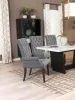 CoasterEssence 115163 Alana - Fabric Upholstered Dining Arm Chair - Gray